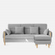 Macaron Sofa II, Oak with Light Grey Fabric Macaron Sofa II, Oak with Light Grey Fabric